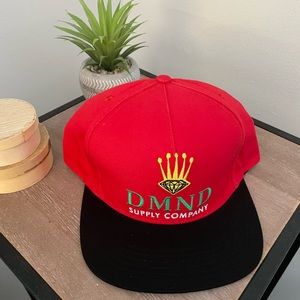 Diamond supply co hat red black crown